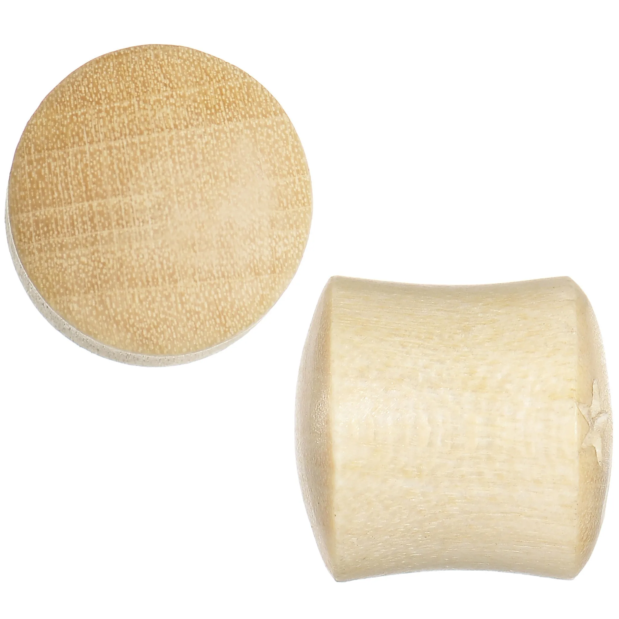 00 Gauge Organic Crocodile Wood Dome Double Flare Plug Set