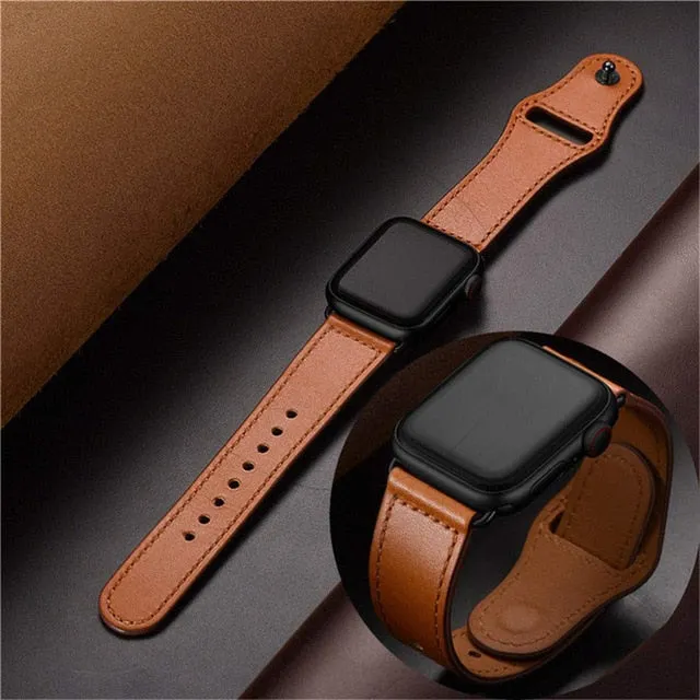 100% Genuine Leather Strap for Apple Watch