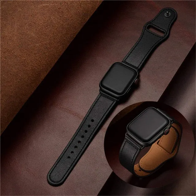 100% Genuine Leather Strap for Apple Watch