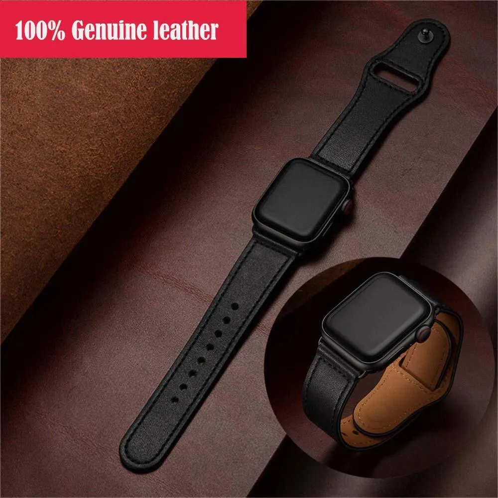 100% Genuine Leather Strap for Apple Watch