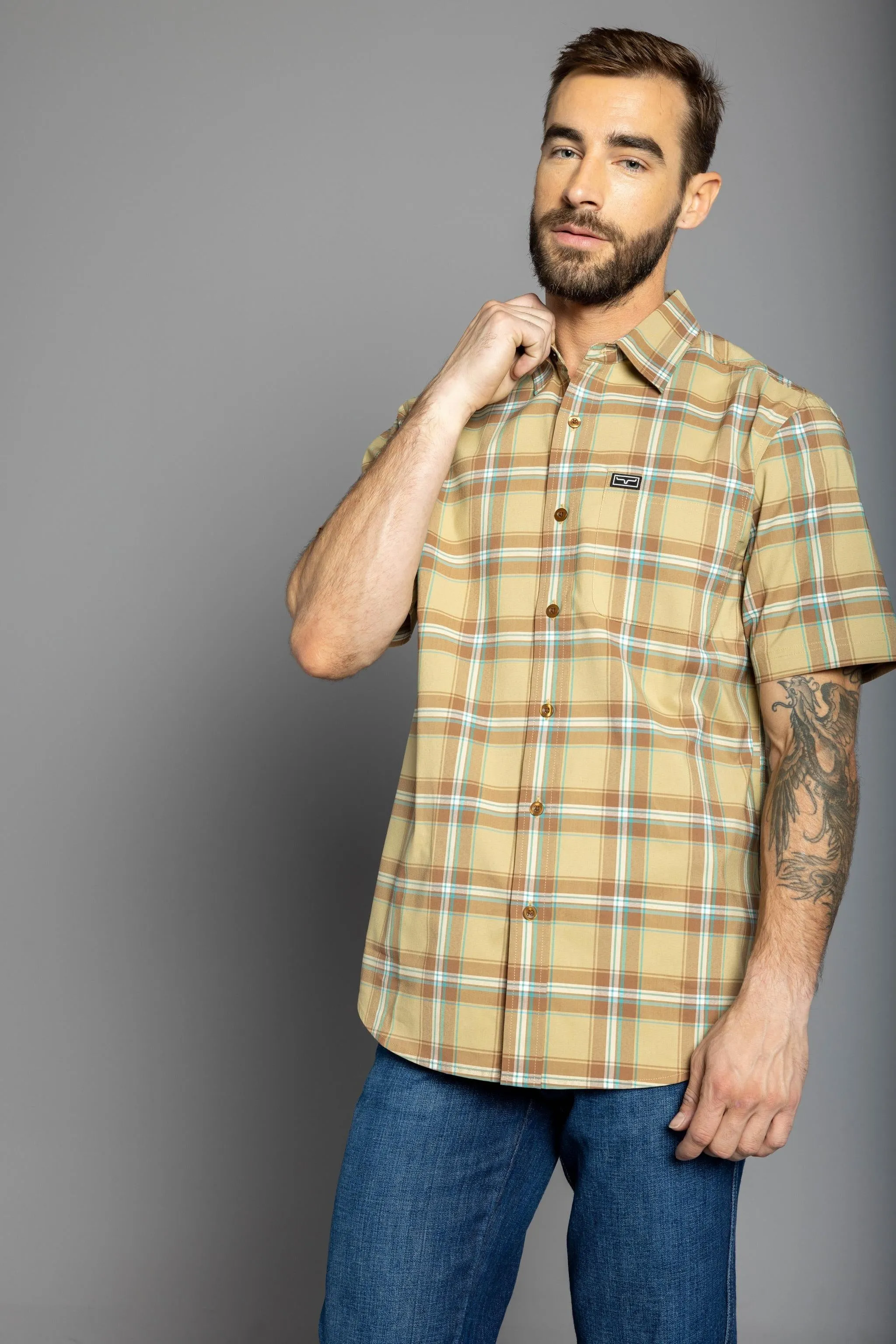 4 Stroke Plaid Dress Shirt