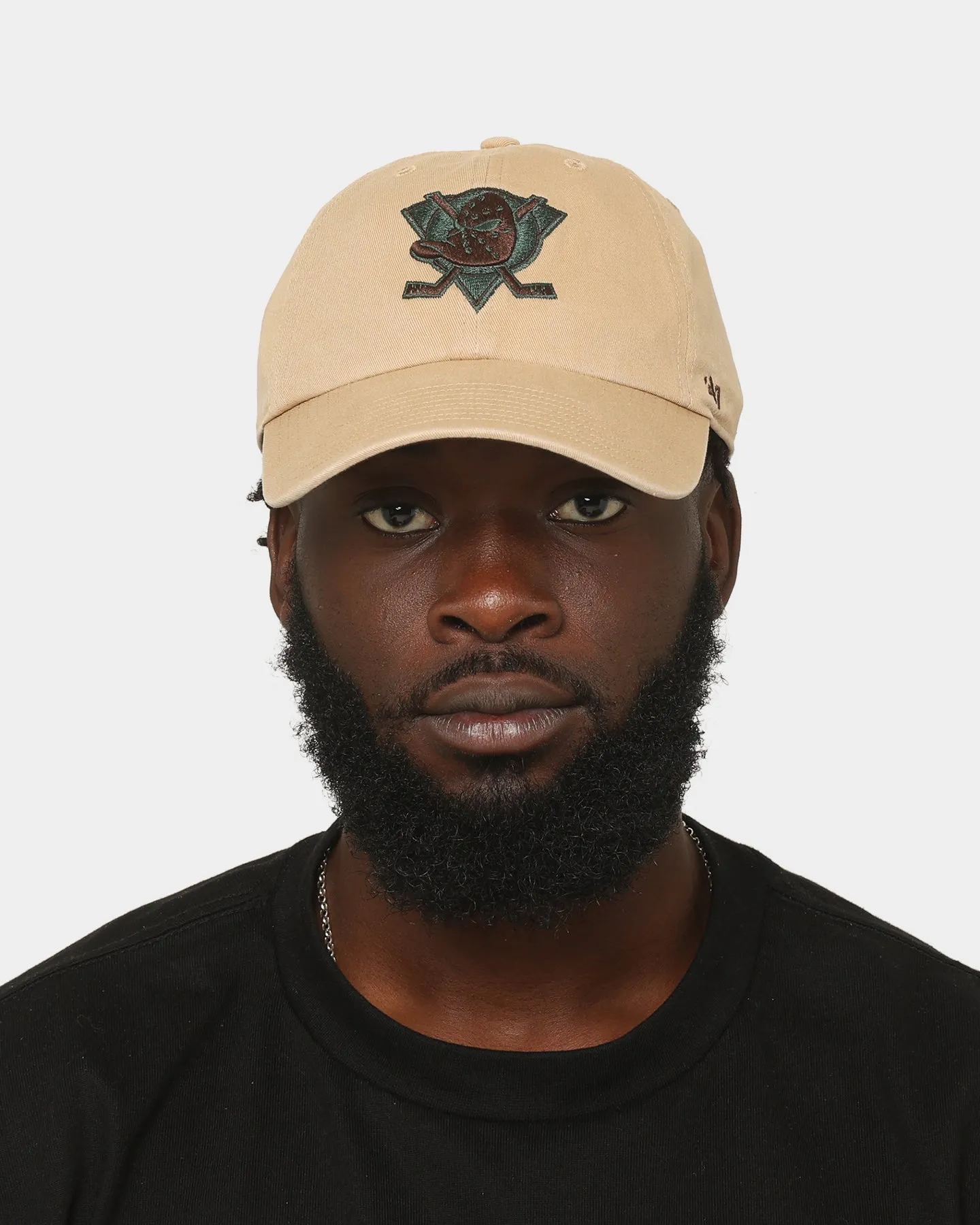 47 Brand Anaheim Ducks 'Croc Hunter' Clean Up Strapback Khaki/Dark Green