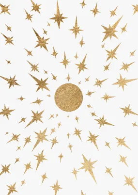 Abstract Artwork Wall Art Print 'Starry Sky Wall Art Print (Gold)', Modern Abstract, Large Abstract Artwork, Abstract Wall Decor, Astrology Art