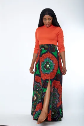 African Print Ankara Maxi Skirt - Uloma