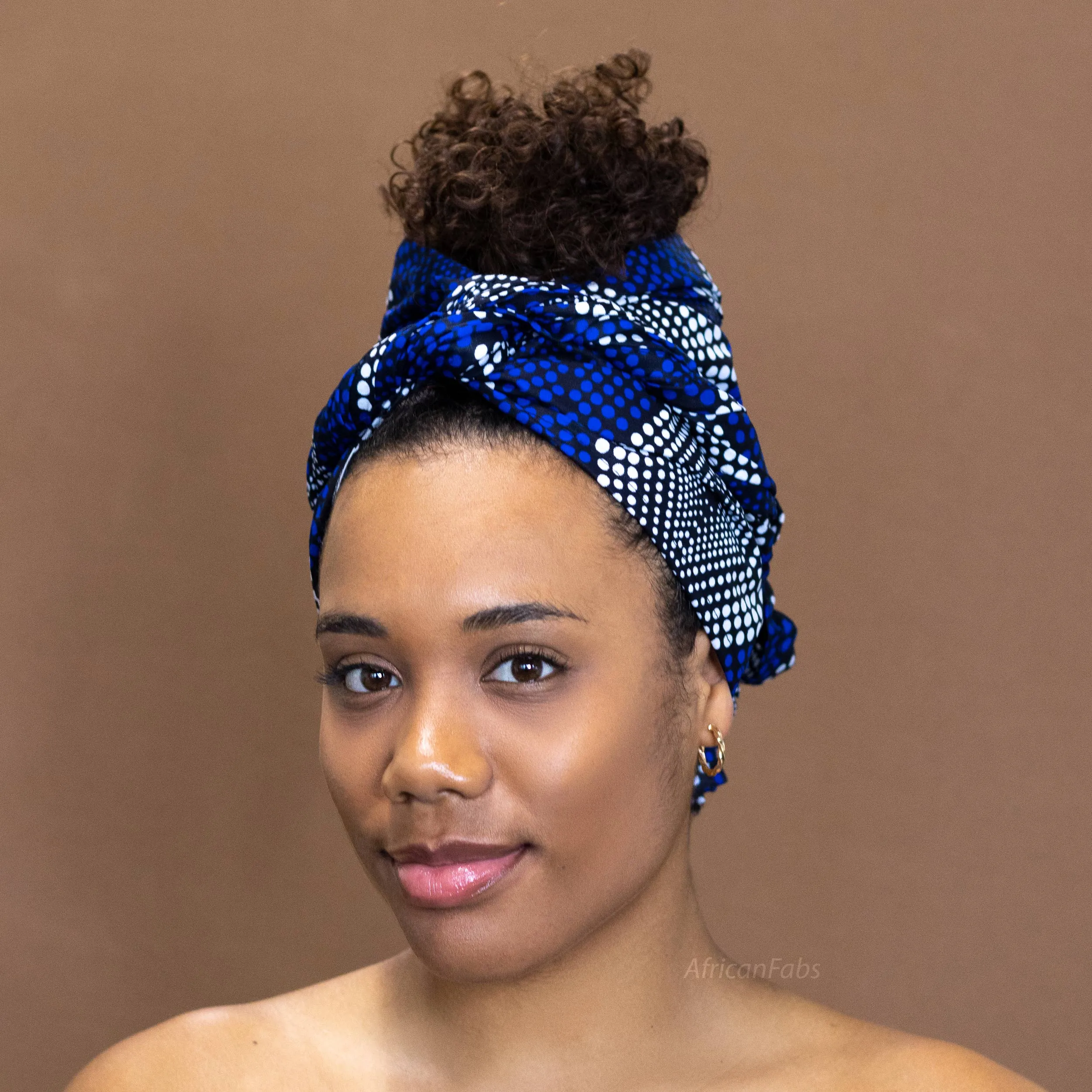 African Royal blue diamonds headwrap