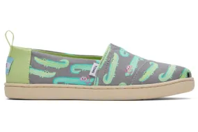 Alp Canvas Crocodile Print Slip Ons