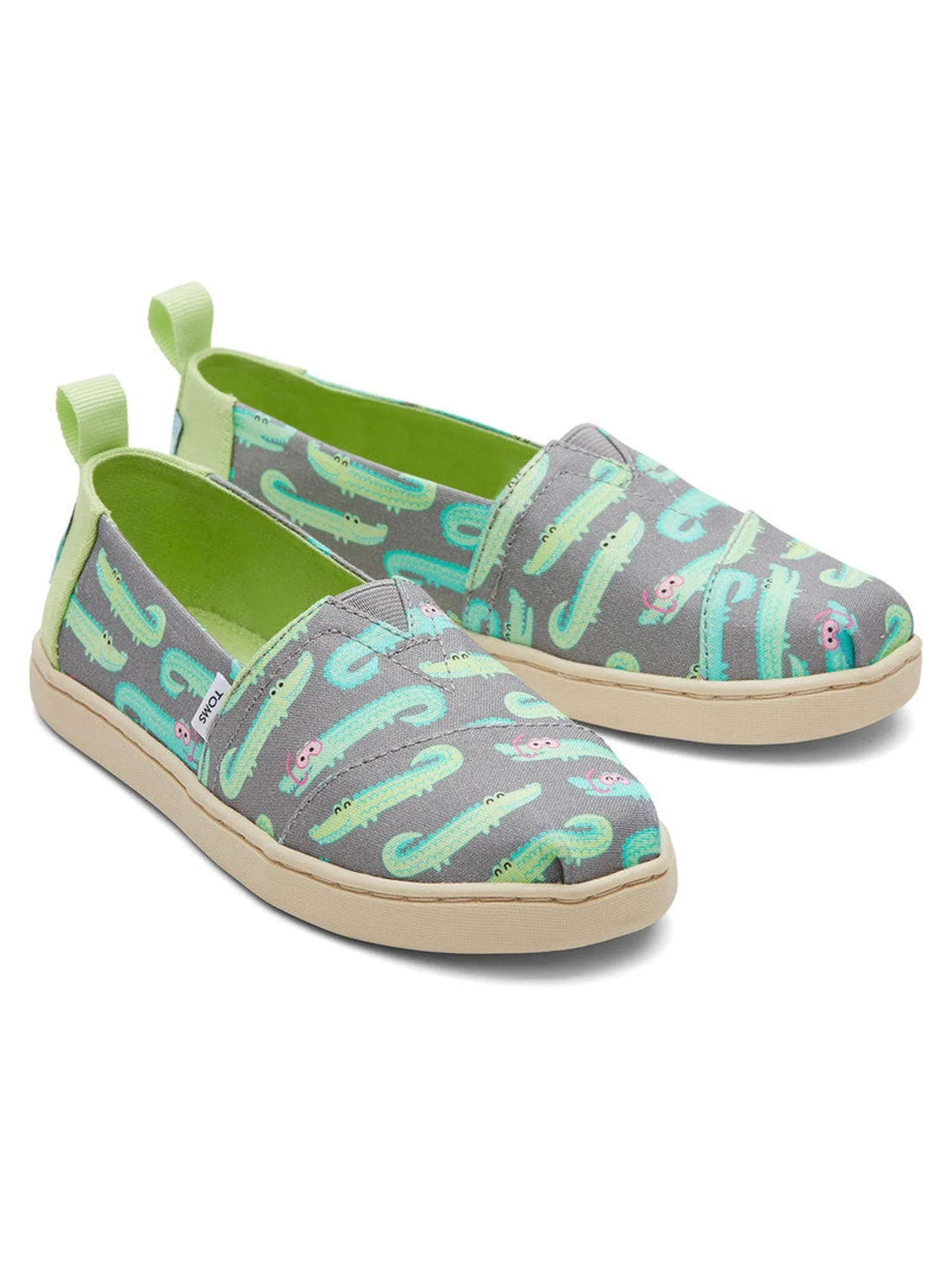 Alp Canvas Crocodile Print Slip Ons