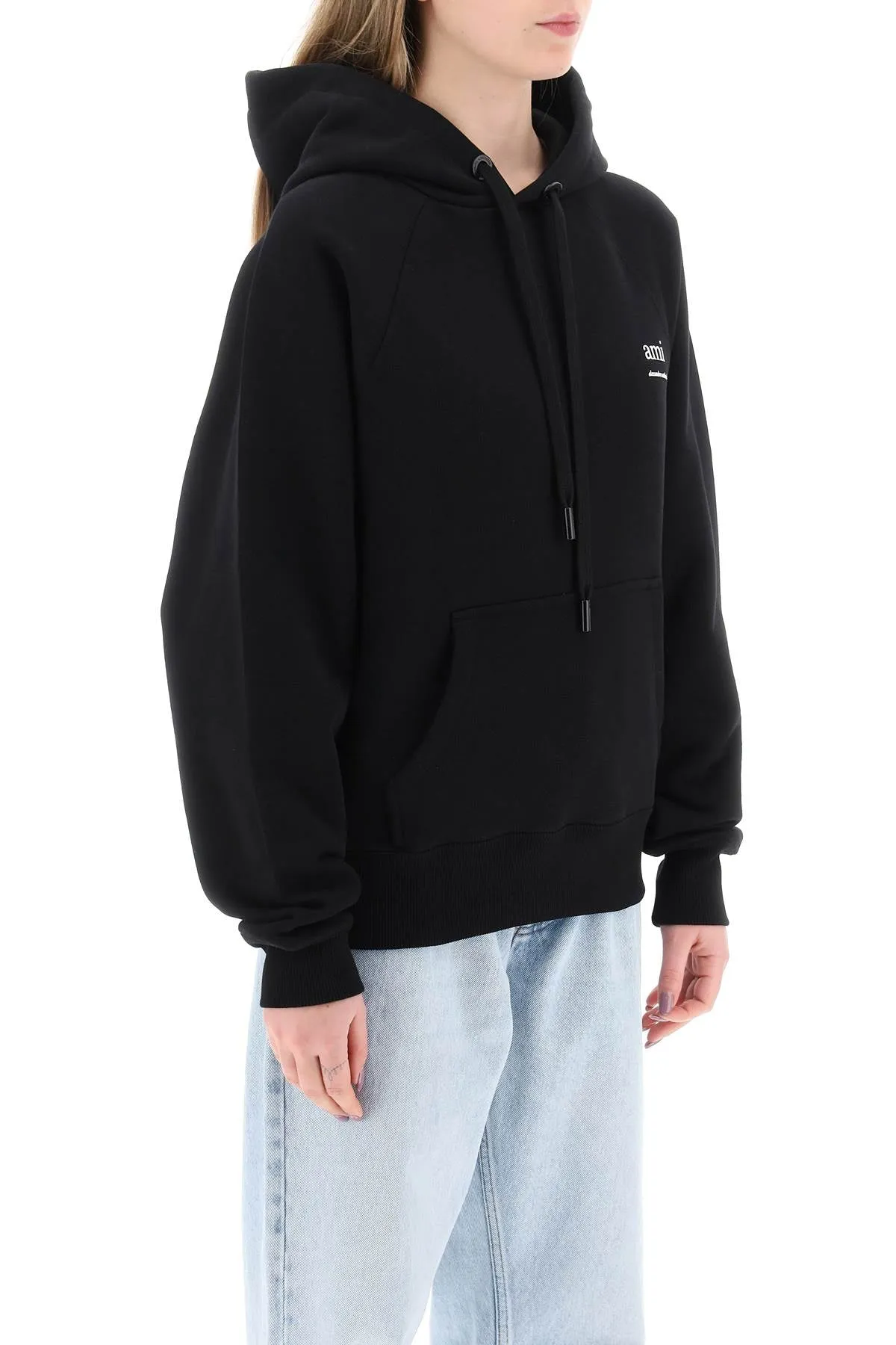 AMI ALEXANDRE MATIUSSI organic cotton hoodie with hood