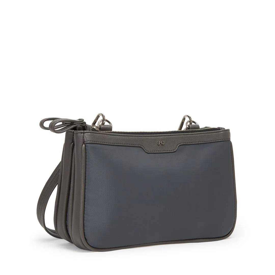 AMSTERDAM SATEEN NYLON SLING BAG GRAY