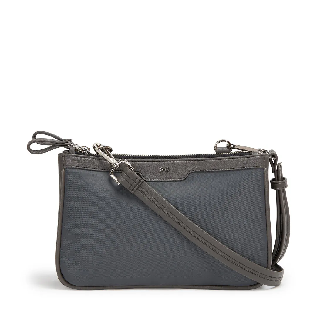 AMSTERDAM SATEEN NYLON SLING BAG GRAY