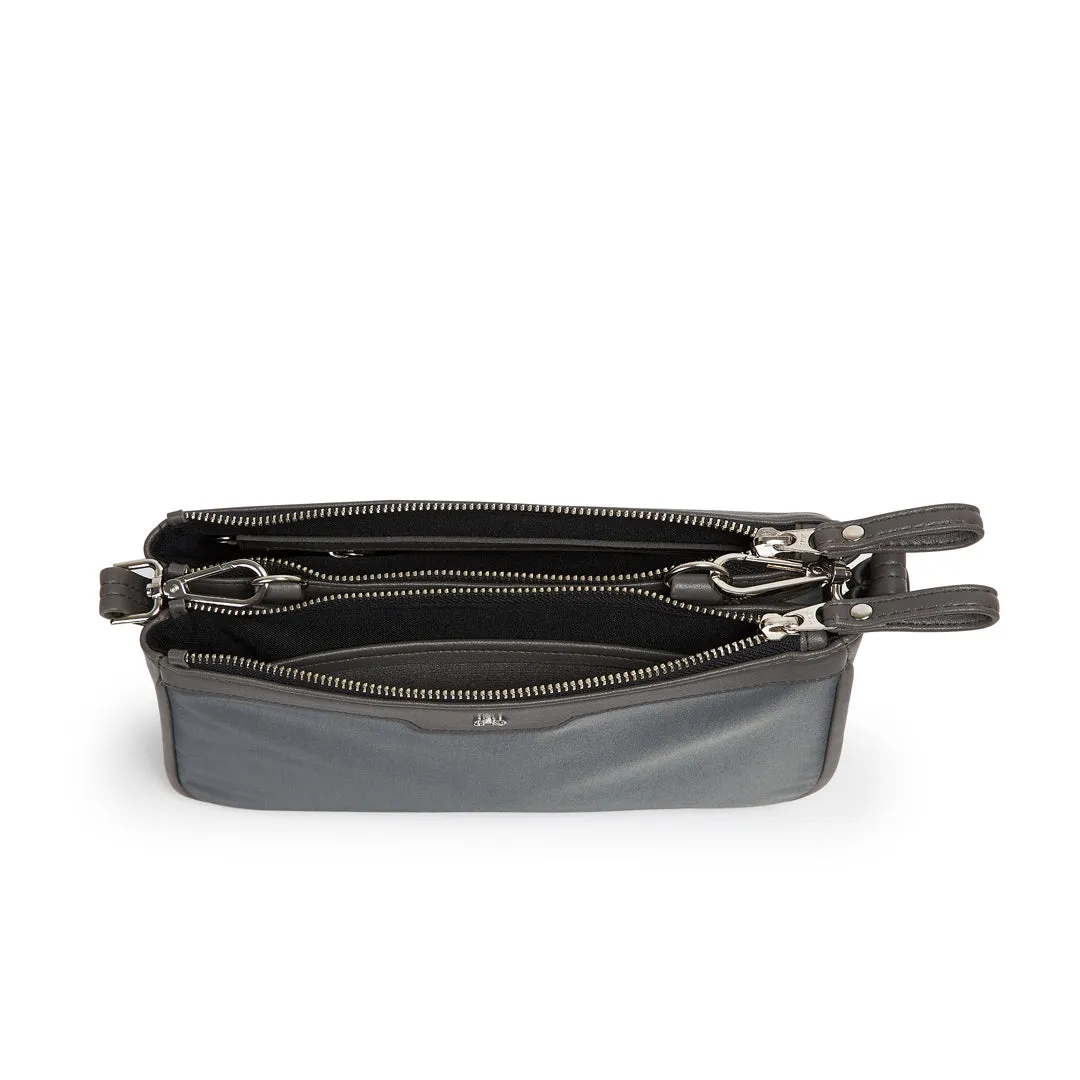 AMSTERDAM SATEEN NYLON SLING BAG GRAY