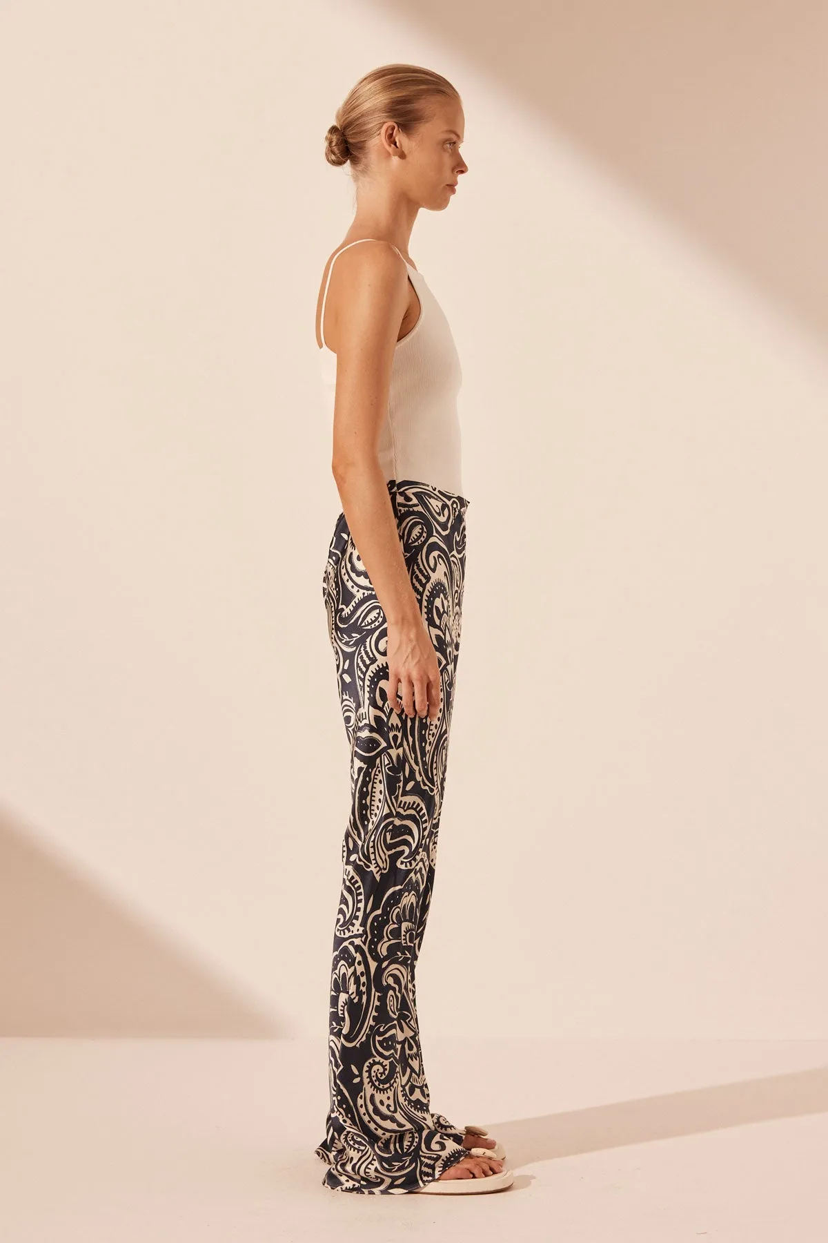 ANTHEA SILK BIAS CUT PANT