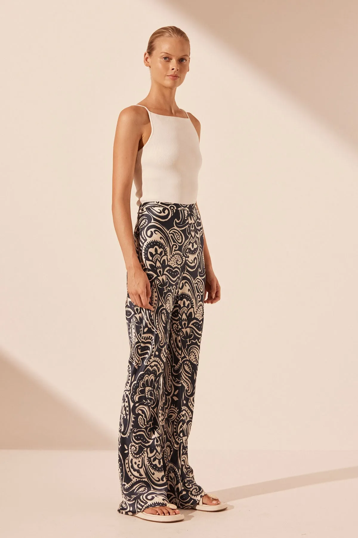 ANTHEA SILK BIAS CUT PANT