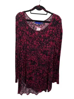 Apt 9 Misses Size Medium Burgundy Print Casual