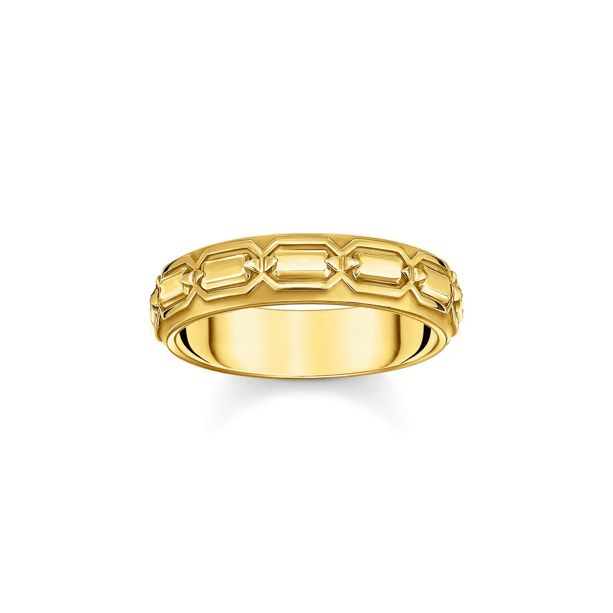 Band ring with Crocodile detailing