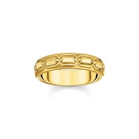 Band ring with Crocodile detailing