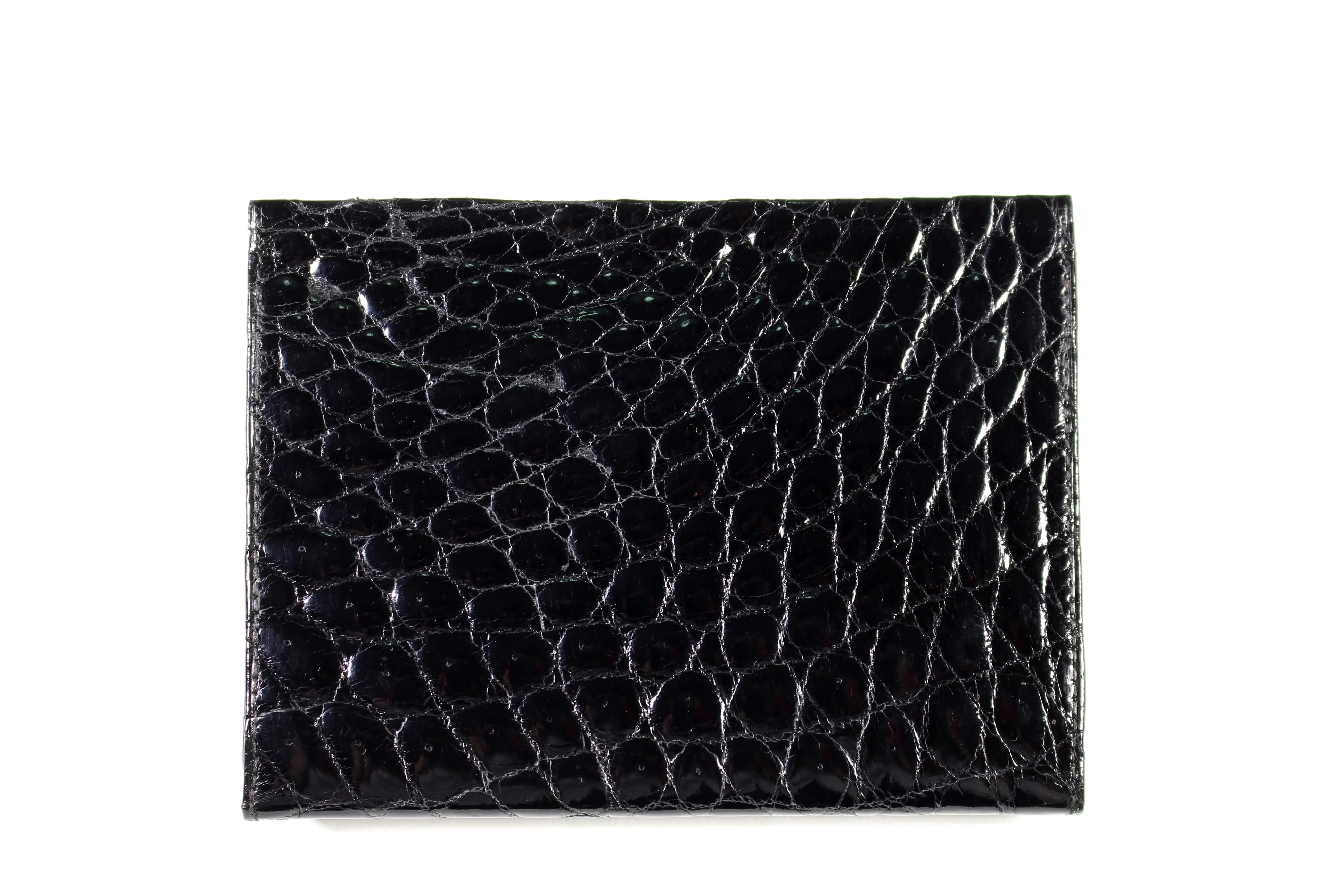 Black crocodile skin wallet