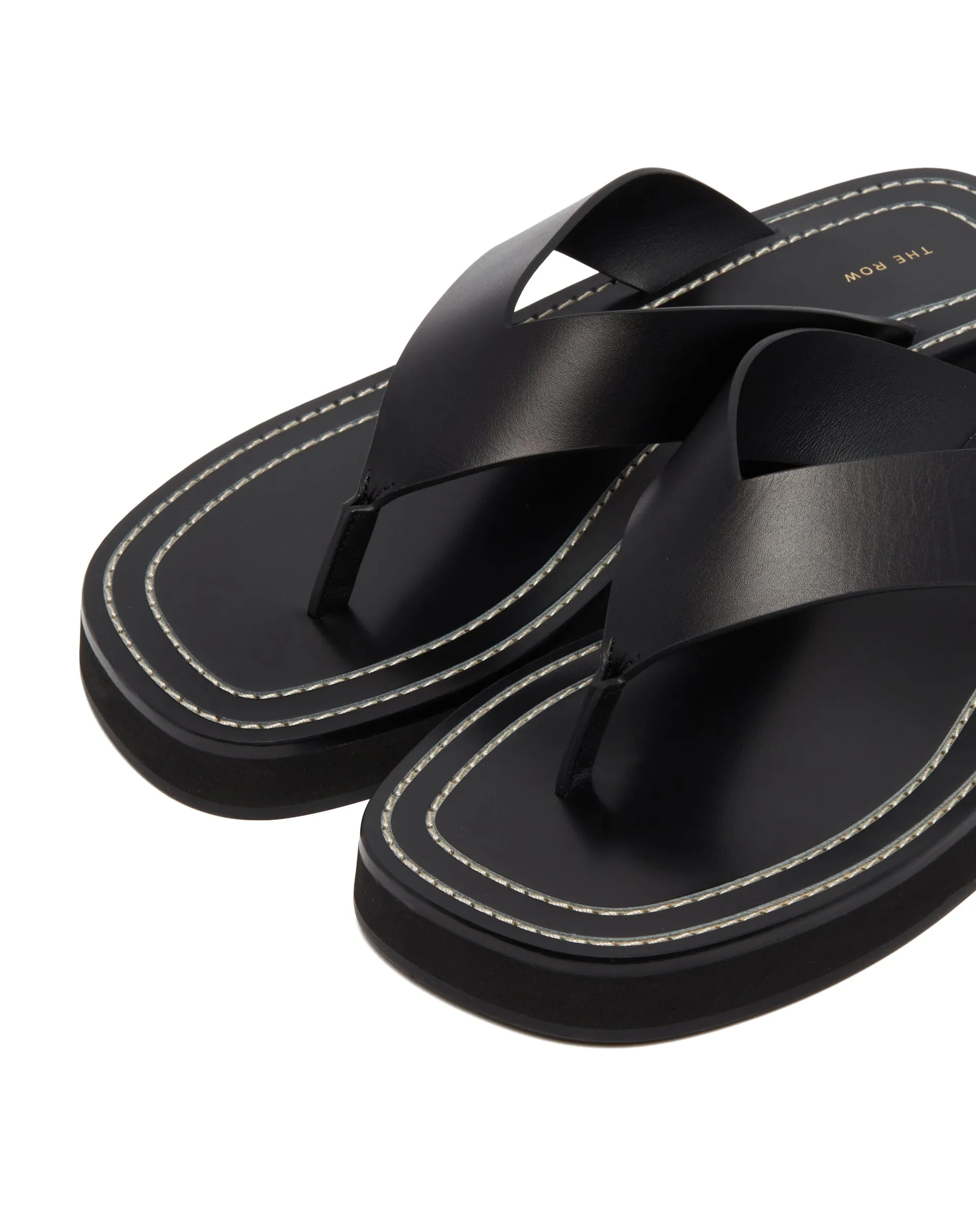 Black Ginza Flip-Flop Sandals