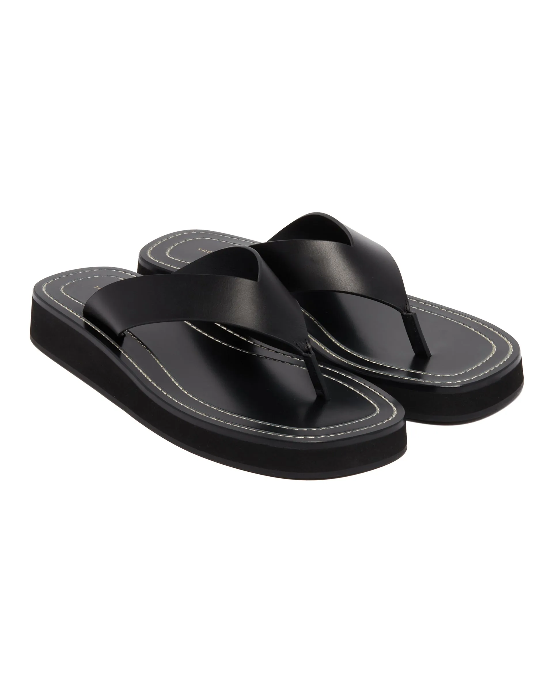 Black Ginza Flip-Flop Sandals