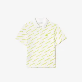 Boys’ Lacoste Printed Organic Cotton Polo Shirt