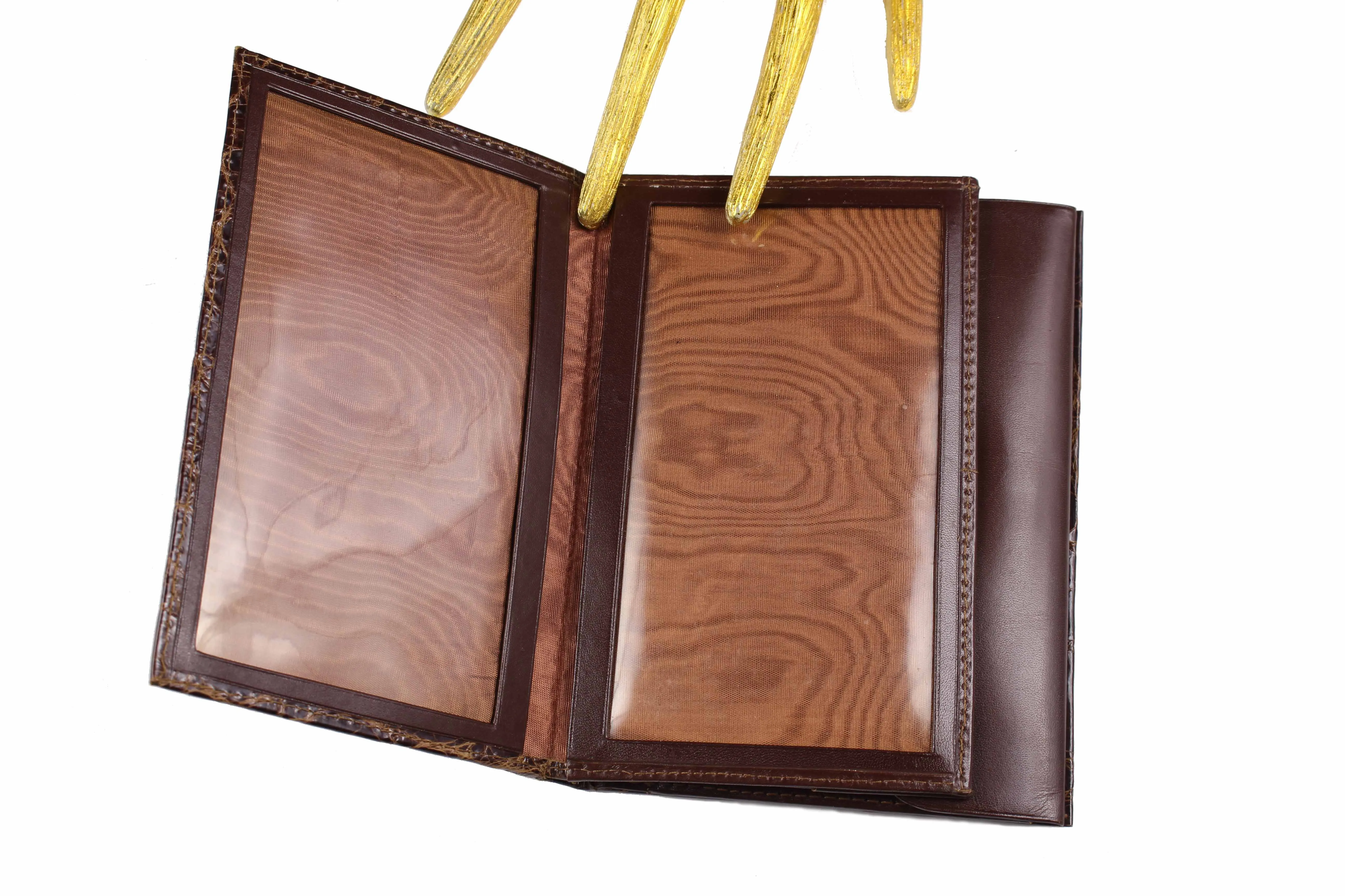 Brown crocodile skin wallet