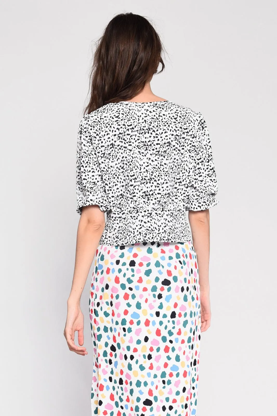 CICI MINI DALMATIAN TOP - BLACK & WHITE