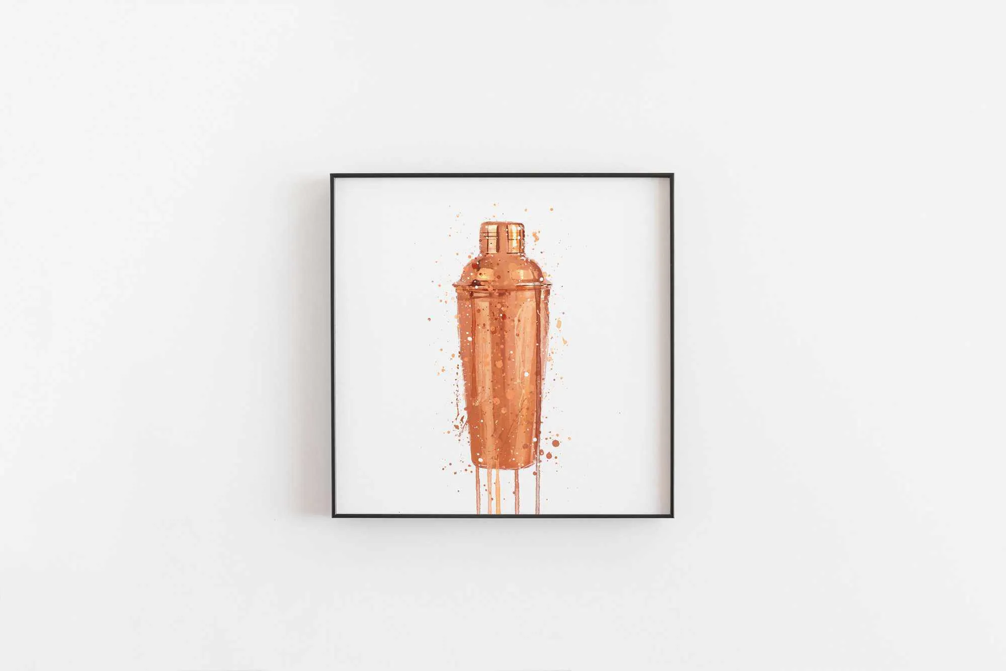 Cocktail Shaker Wall Art Print (Copper)