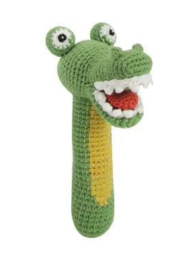 Crochet Crocodile - Gorgeous Little Stick Rattle By Albetta