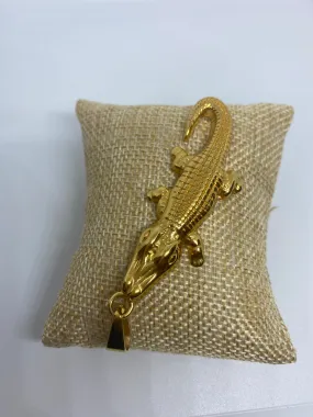 Crocodile  gold pendant