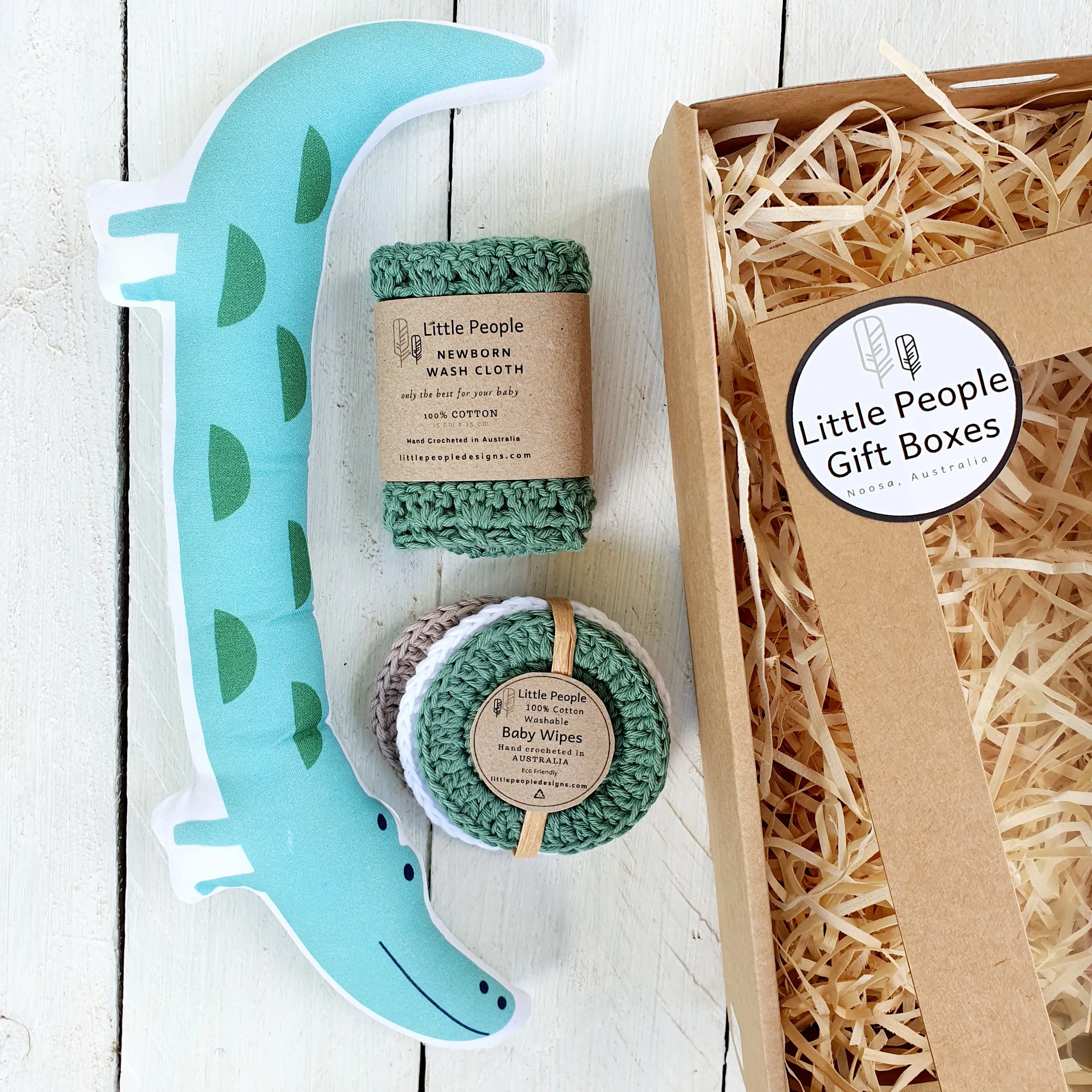 Crocodile in a Carton - Newborn Gift Box