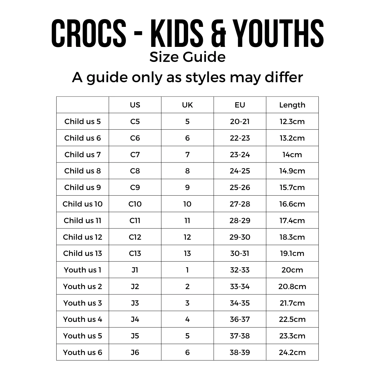 Crocs Kids - Classic Clog Duke Print Green - Junior Youths Sizes