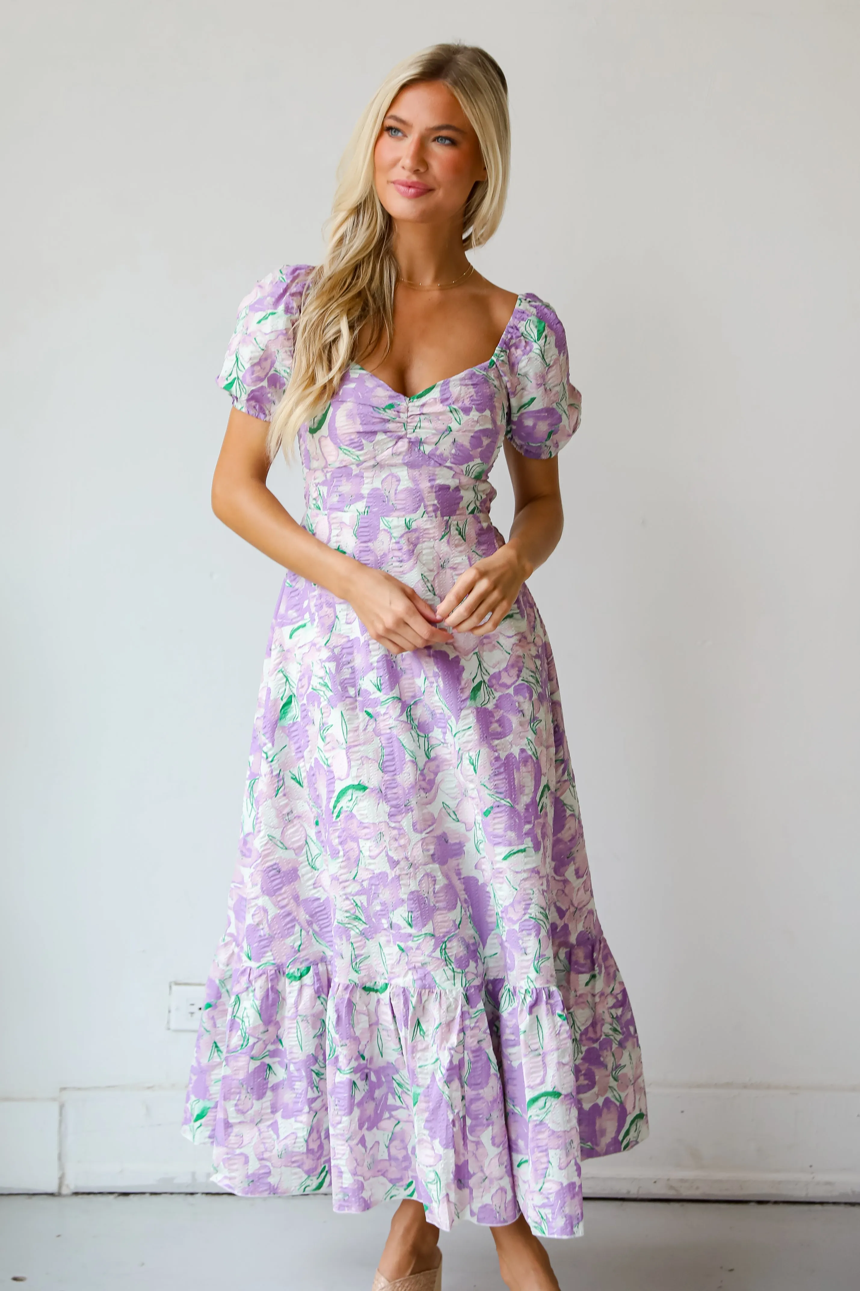 Cutest Sight Lilac Floral Maxi Dress