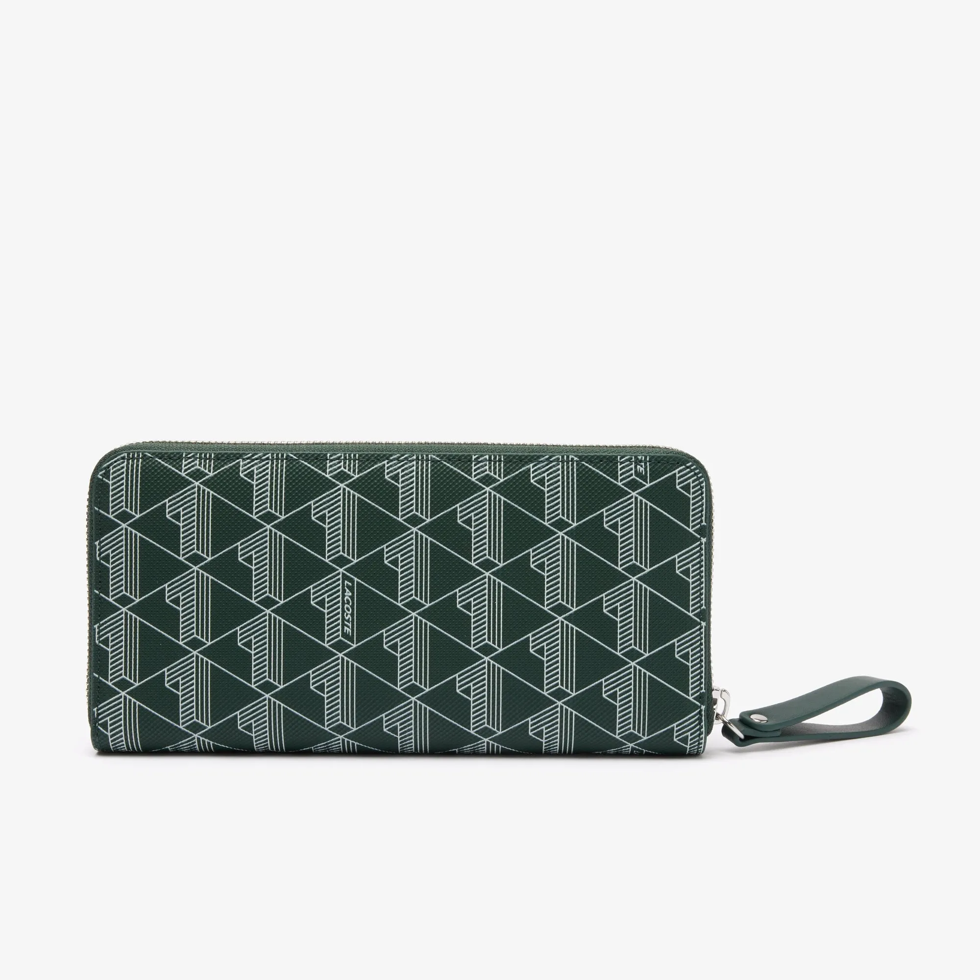 Daily Lifestyle Women's Lacoste Monogram Print Zip Wallet