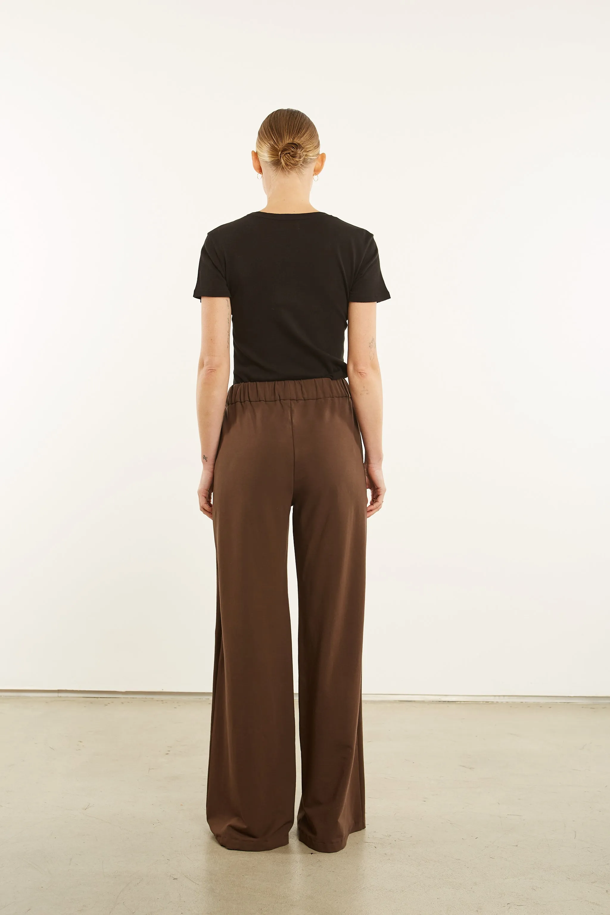 Dark Chocolate City Wide Leg Trousers