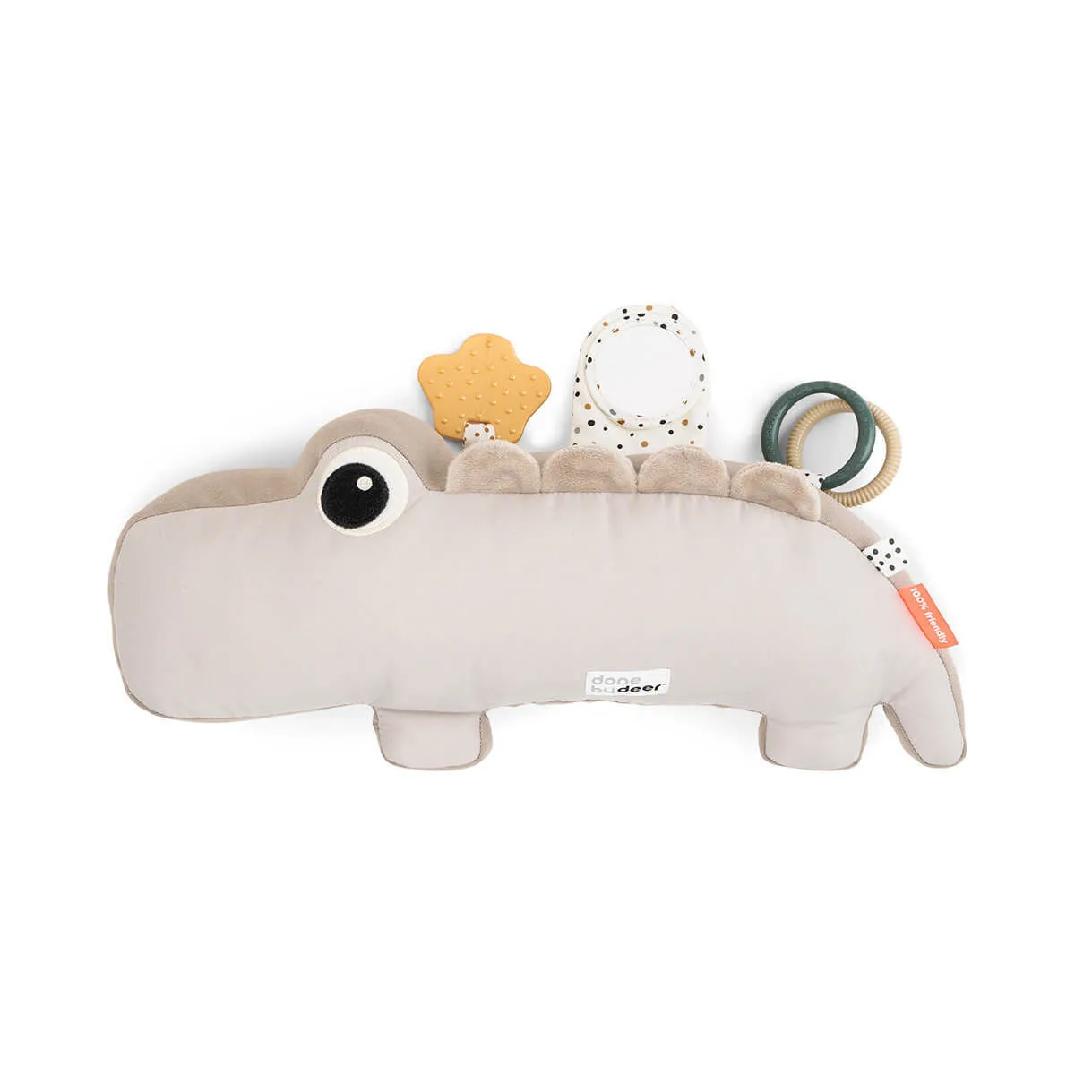 Done by Deer Crocodile Tummy Time Activity Toy - Sand