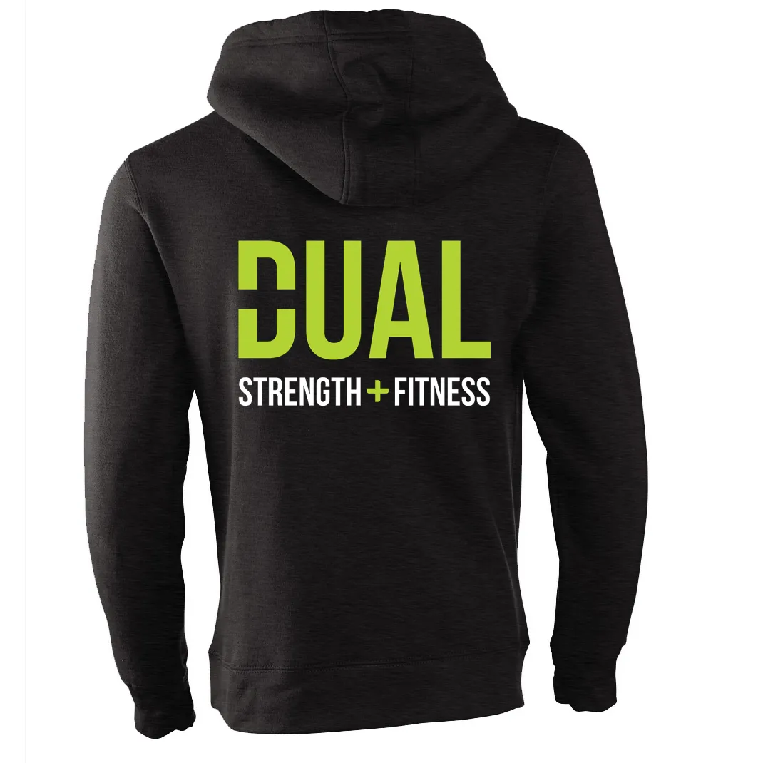 Dual Strength and Fitness Fleece Lined Premium Zip Up Hoodie