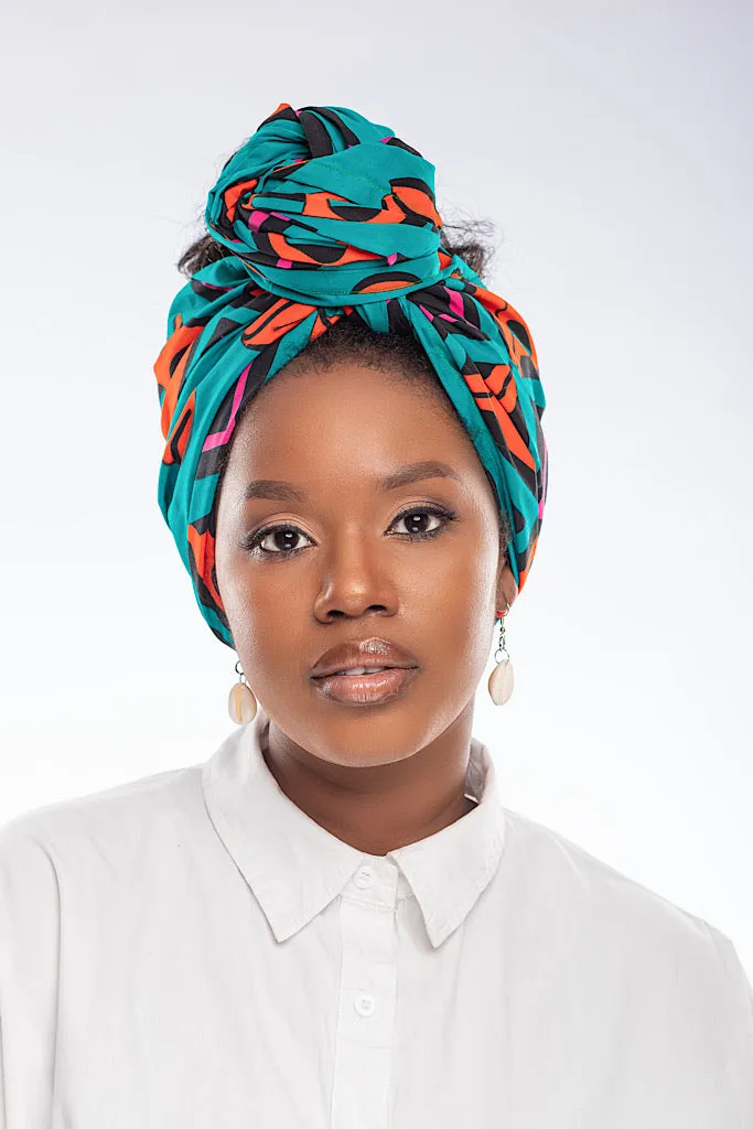 Dzita Ankara Print Head Wrap