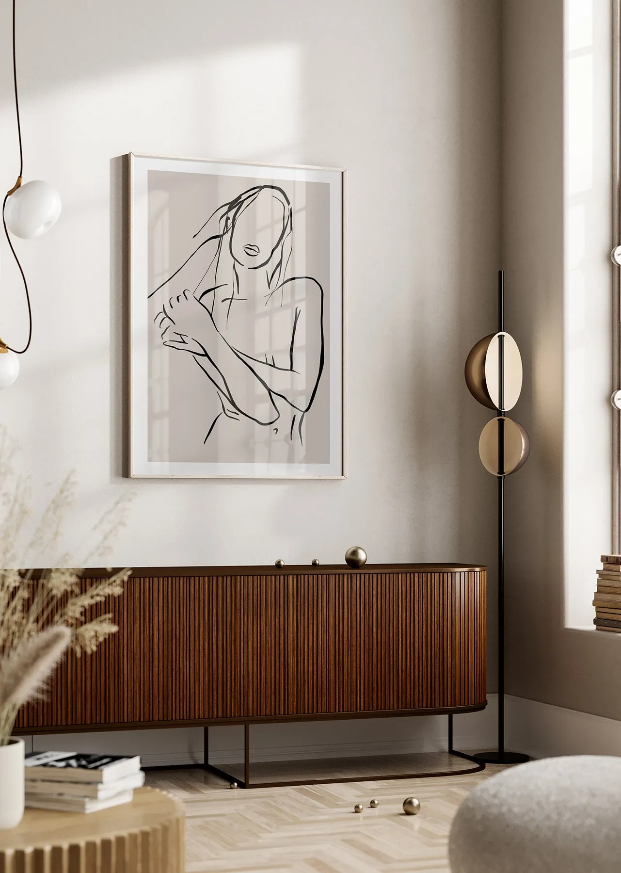 Female Nude Line Art Abstract Wall Art Print (9)