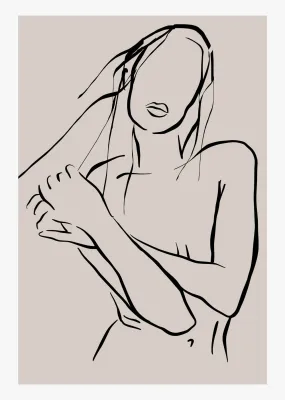 Female Nude Line Art Abstract Wall Art Print (9)