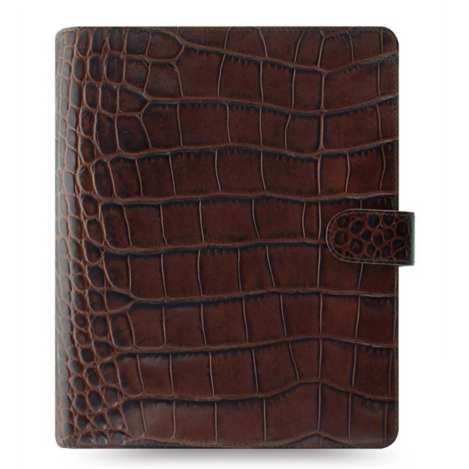 Filofax Classic Croc Print A5 Chestnut Leather Organizer Agenda 2024