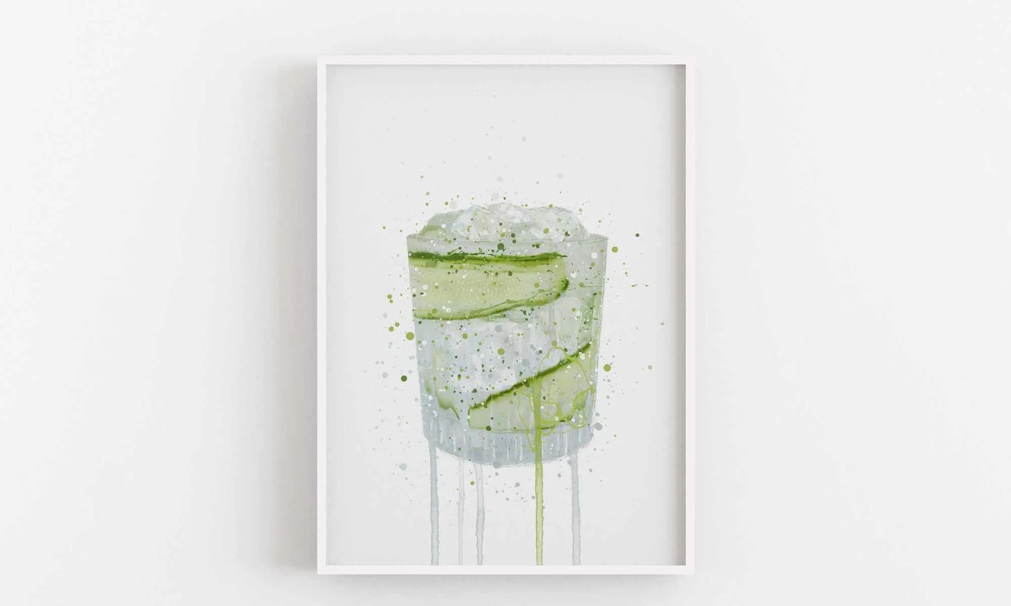 Gin and Tonic 'Cucumber' Wall Art Print