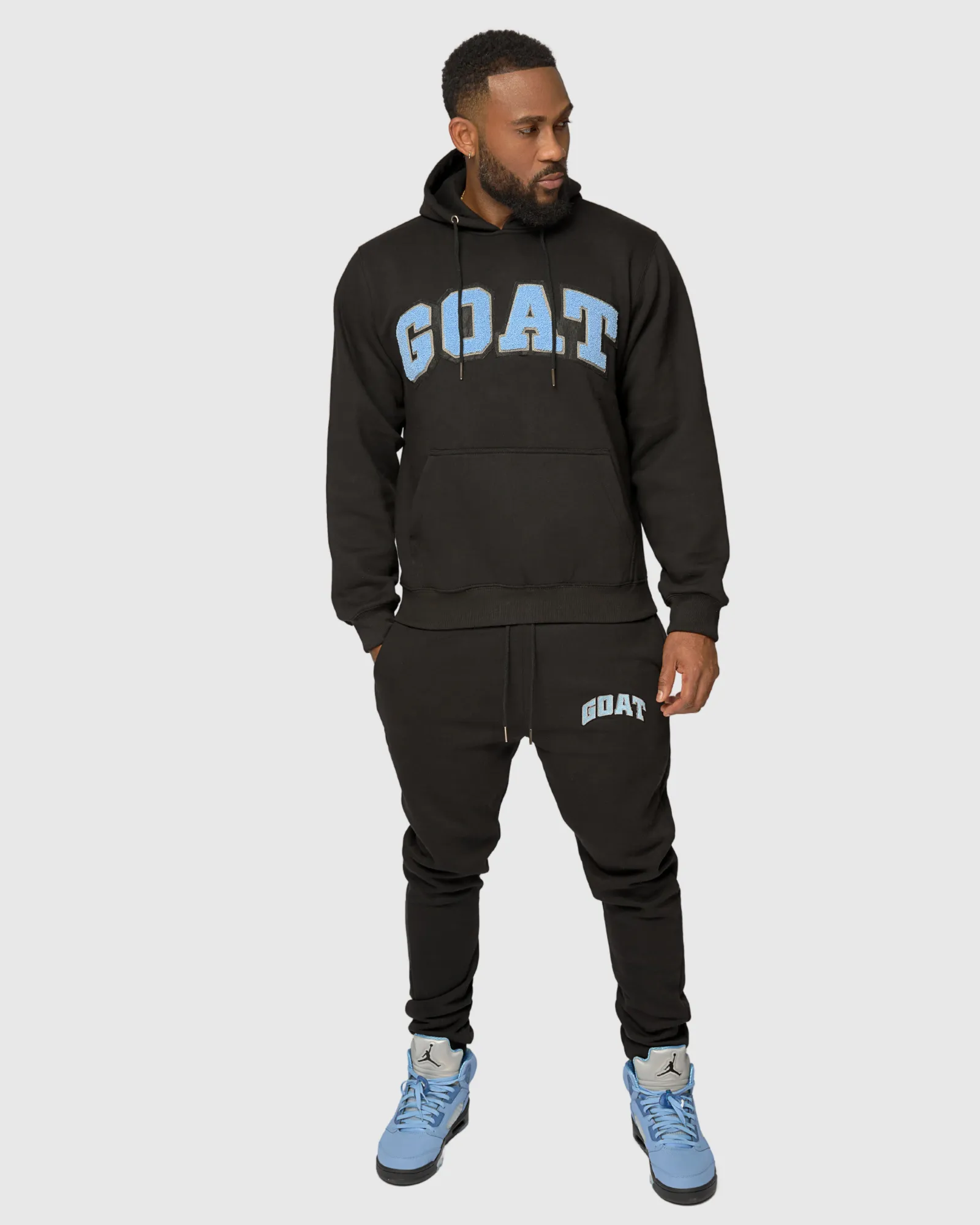 GOAT Arch Logo Chenille Sweatsuit (UNC Black)