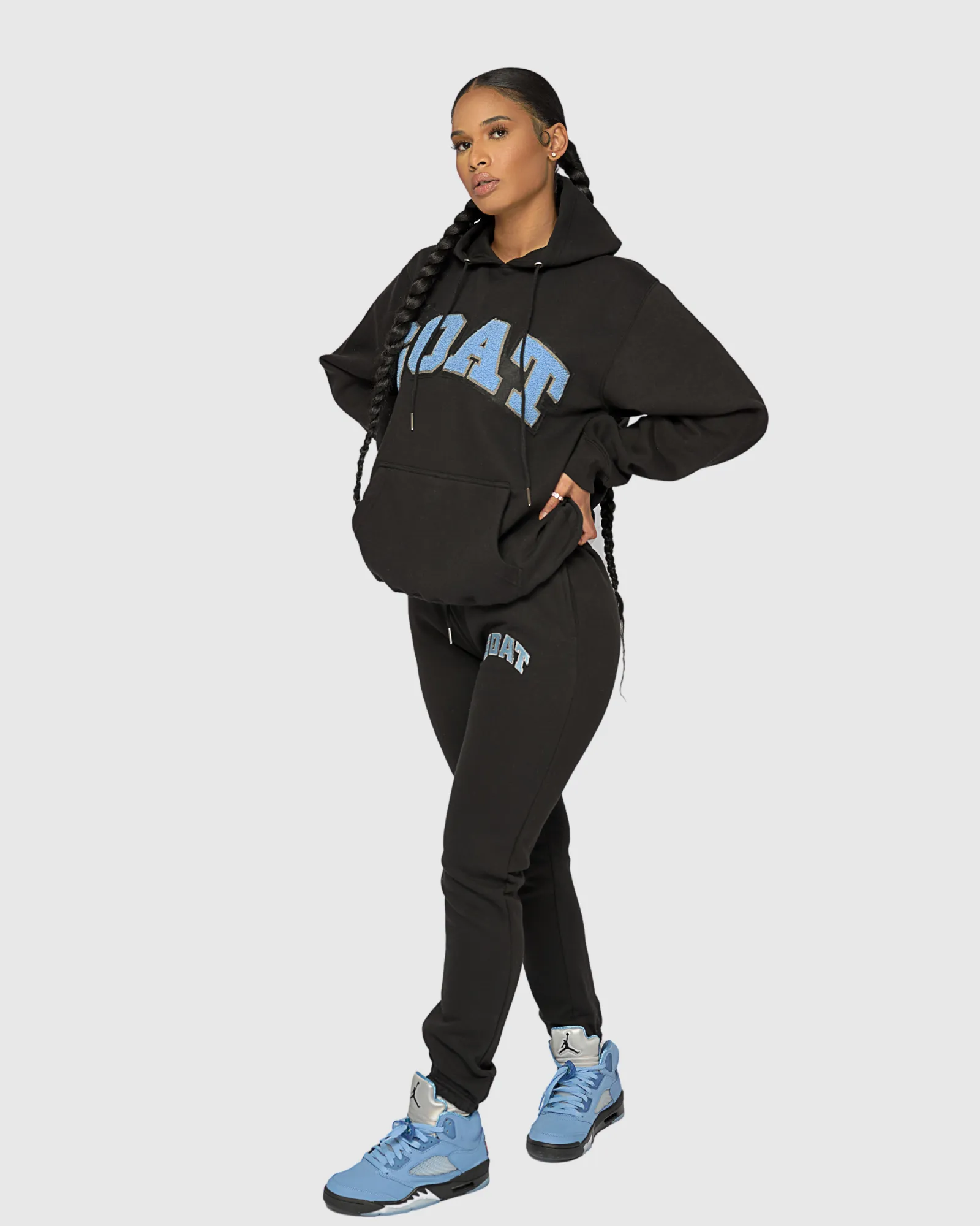 GOAT Arch Logo Chenille Sweatsuit (UNC Black)