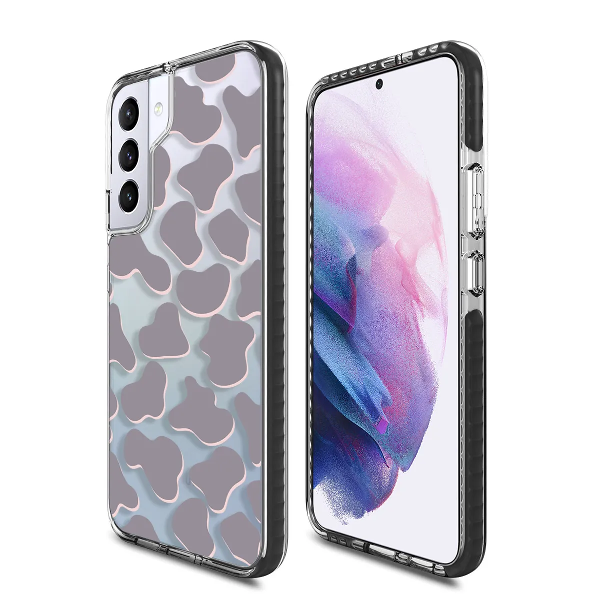 Gray Cow Print Samsung Case