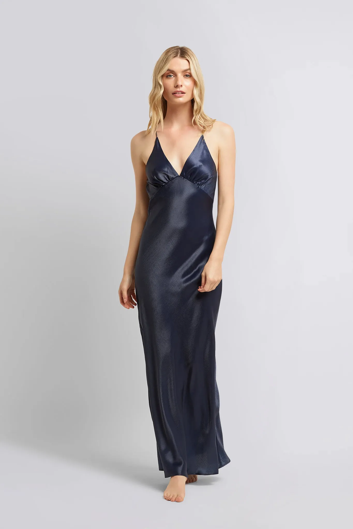 Halston x Homebodii Houston Slip - Navy