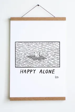 Happy Alone (Raft) Print