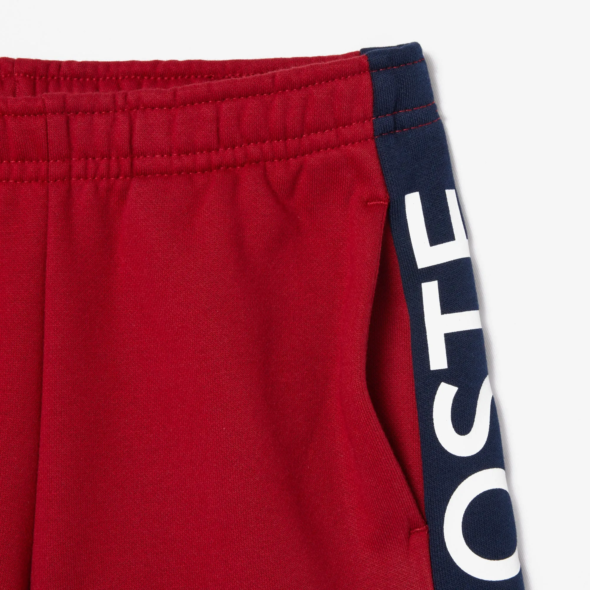 Kids’ Lacoste Colour-Stripe Organic Cotton Shorts