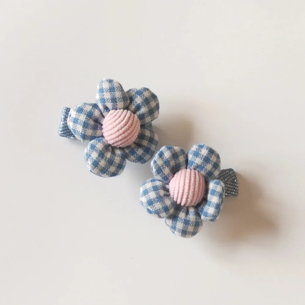 Kit & Kate Fleur Children's Hair Clips - Blue