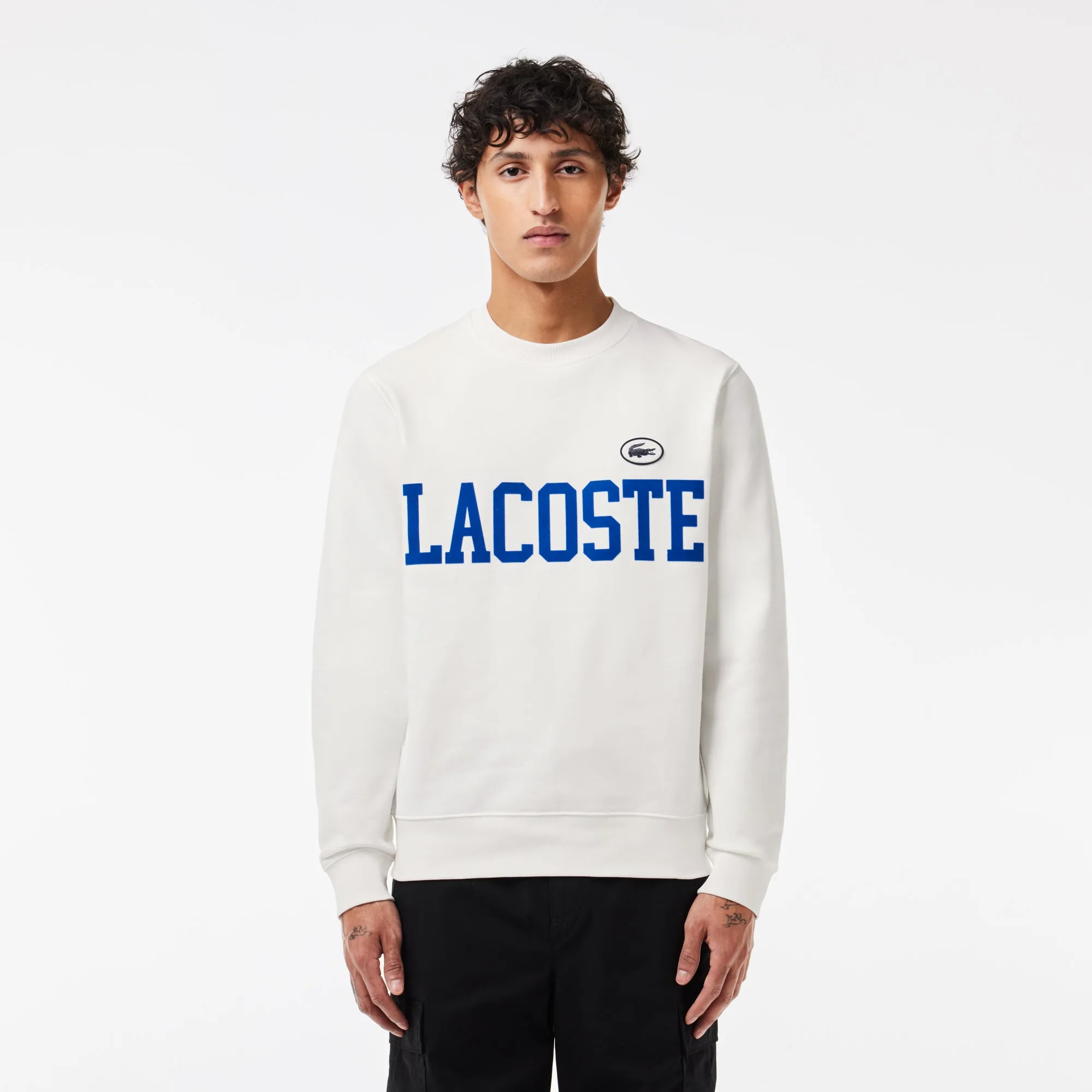 Lacoste Flocked Fleece Jogger Sweatshirt