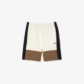 Lacoste Regular Fit Brushed Fleece Colourblock Jogger Shorts